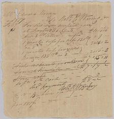 Invoice and receipt for payment by Edward Rouzee, February 1817. Creator: Unknown