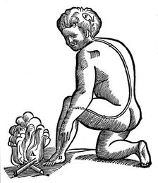 Involuntary movement, Descartes idea of how impulses from the limbs reach the brain, 1692