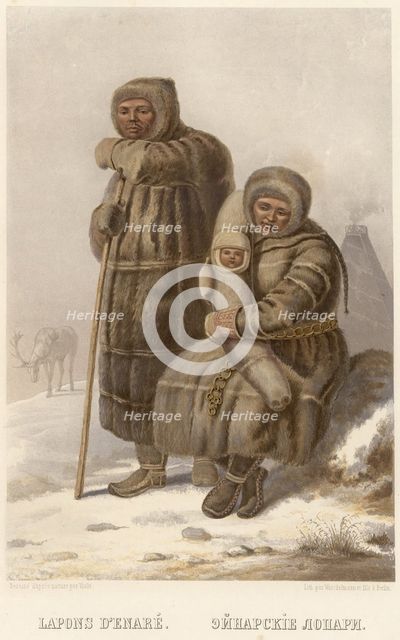 Inari Lapps, 1862. Creator: Karl Fiale.