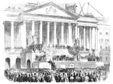 Inauguration of Mr. Buchanan, as President of the United States, at Washington, 1857. Creator: Unknown