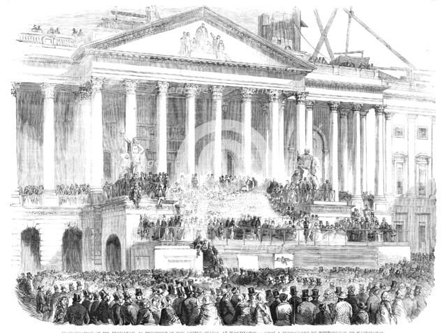 Inauguration of Mr. Buchanan, as President of the United States, at Washington, 1857. Creator: Unknown.
