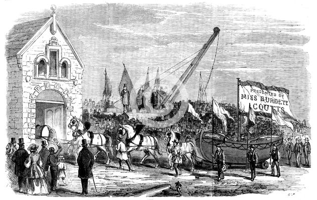 Inauguration of a Life-boat and Life Boat House at Sunderland, 1858. Creator: Unknown.