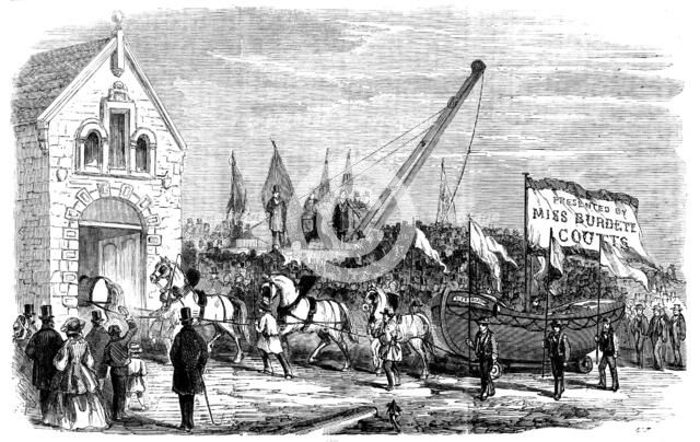 Inauguration of a Life-boat and Life Boat House at Sunderland, 1858. Creator: Unknown.
