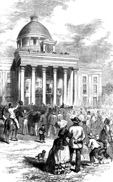 Inauguration of Jefferson Davis, Montgomery, Alabama, 1861 (c1880)