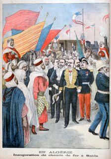 Inauguration of railroad, Saida, Algeria, 1900