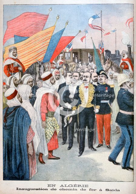 Inauguration of railroad, Saida, Algeria, 1900. Artist: Unknown