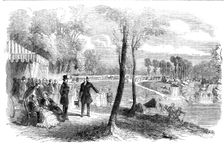 Inauguration of the Cascades, in the Bois de Boulogne, Paris, by the Emperor and Empress of..., 1854 Creator: Unknown