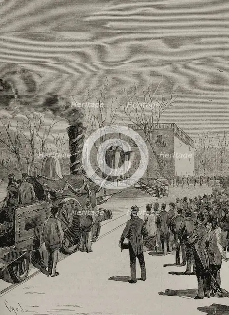 Inauguration of the France Railroad in Gerona, on January 20, 1878, (1878).  Creator: Tomás Carlos Capuz.