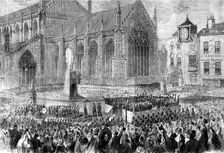 Inauguration of the memorial statue to Mr. Herbert Ingram, M.P.,…Boston, 1862. Creator: Unknown