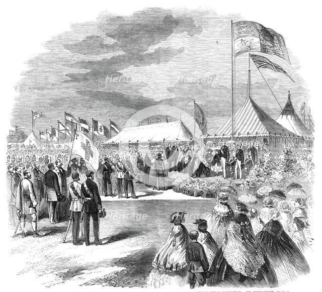 Inauguration of the National Rifle Match - the Queen receiving the address of the Nationa..., 1860. Creator: Unknown.