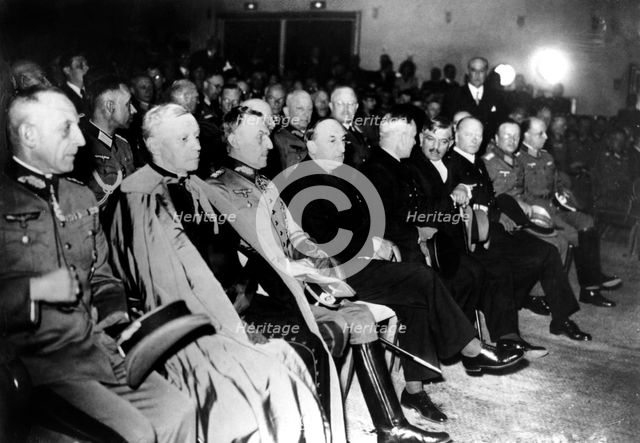 Inauguration of the 'New Europe Exposition', Paris, 30 May 1941. Artist: Unknown