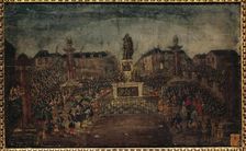 Inauguration of the statue of Louis XIV, place des Victoires..., March 28, 1686. Creator: Unknown