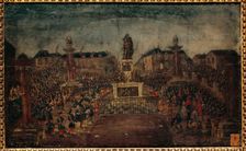 Inauguration of the statue of Louis XIV, place des Victoires..., March 28, 1686. Creator: Unknown