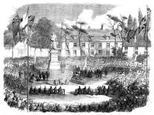 Inauguration of the Statue of Sir Isaac Newton at Grantham, 1858. Creator: Unknown