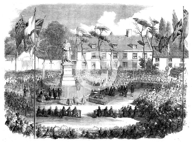 Inauguration of the Statue of Sir Isaac Newton at Grantham, 1858. Creator: Unknown.