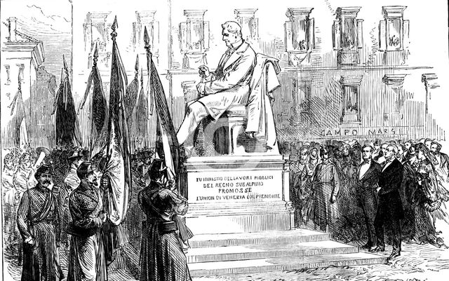 Inauguration of the statue of Paleocapa at Turin, 1871. Creator: Unknown.