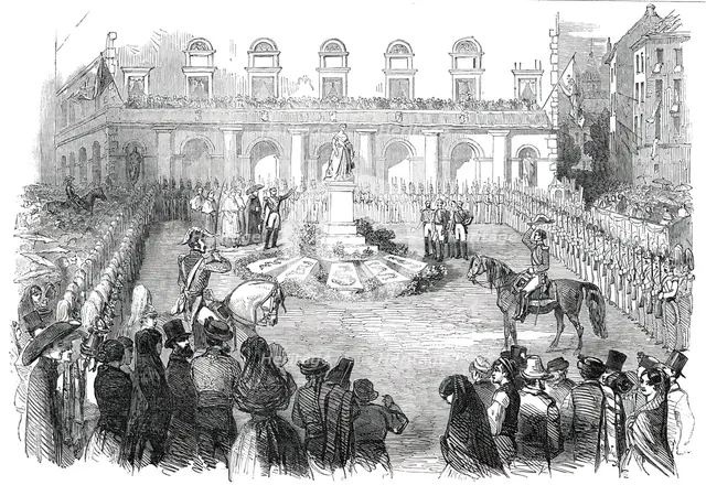 Inauguration of the Statue of Queen Isabella II, at Madrid, 1850. Creator: Unknown.