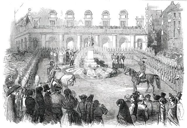 Inauguration of the Statue of Queen Isabella II, at Madrid, 1850. Creator: Unknown.