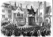 Inauguration of the statue to the memory of the late Marquis of Londonderry at Durham, 1861. Creator: Unknown