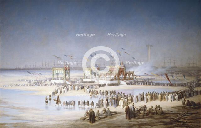 Inauguration Ceremony of the Suez Canal at Port-Said, 17 November, 1869, 1869. Creator: Riou, Edouard (1833-1900).
