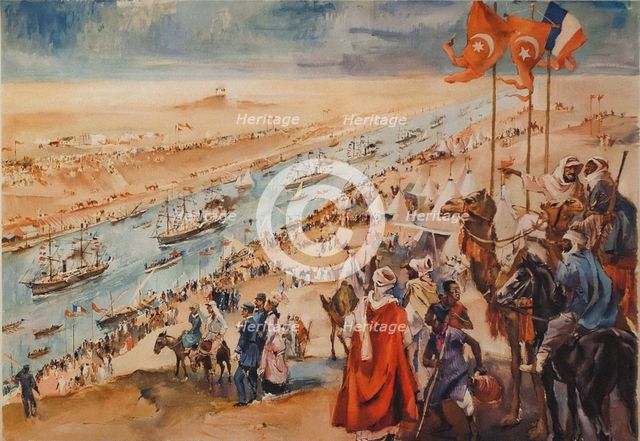 Inauguration Ceremony of the Suez Canal at Port-Said, 17 November, 1869, 1869. Creator: Anonymous.