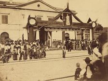 Inauguration de la gare du Ceccano, 1862. Creator: Altobelli & Molins