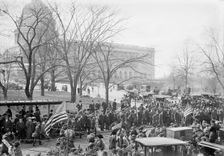 Inaugural Ceremony - Crowds Collecting, 1913. Creator: Harris & Ewing
