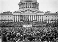 Inaugural Ceremony - Entire East Front of Capitol, 1913. Creator: Harris & Ewing