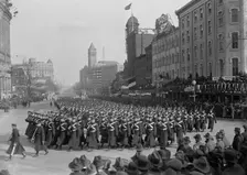 Inaugural Parades - Military Unit in Parade, 1917. Creator: Harris & Ewing