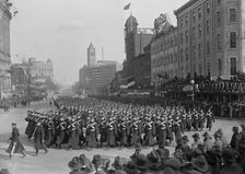 Inaugural Parades - Military Unit in Parade, 1917. Creator: Harris & Ewing