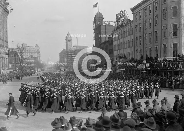 Inaugural Parades - Military Unit in Parade, 1917. Creator: Harris & Ewing.
