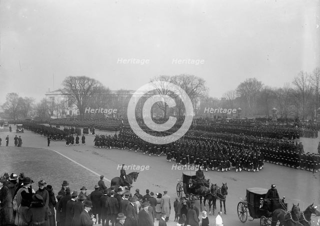 Inaugural Parades - Parade Forming at Capitol, 1917. Creator: Harris & Ewing.