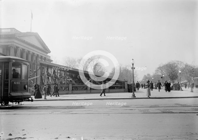 Inaugural Stands - Court of Honor Before White House, 1913. Creator: Harris & Ewing.