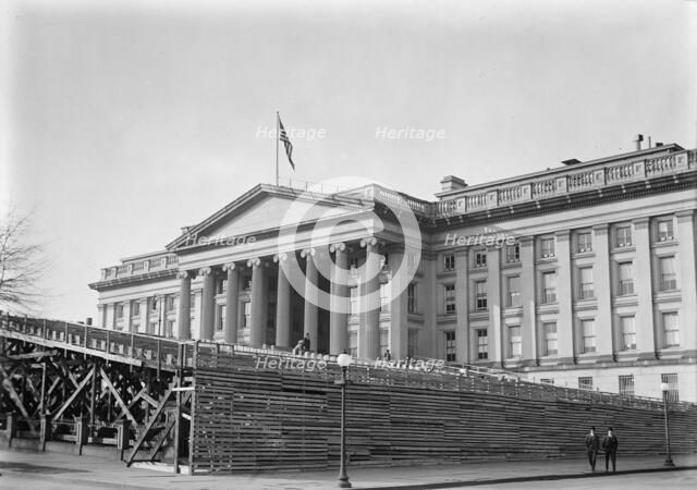 Inaugural Stands - Southeast Corner of Treasury, 1913. Creator: Harris & Ewing.