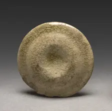 Incense Box (lid): Seto Ware, 1200s-1300s. Creator: Unknown