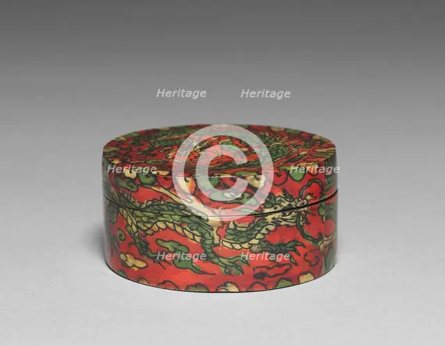 Incense Box with Dragon Design, 1600s-1700s. Creator: Unknown.