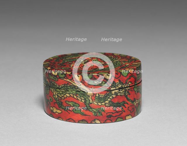 Incense Box with Dragon Design, 1600s-1700s. Creator: Unknown.