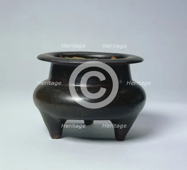 Incense Burner: Jizhou ware, 13th-14th Century. Creator: Unknown.
