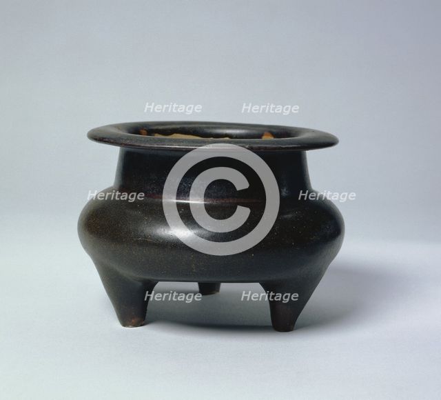 Incense Burner: Jizhou ware, 13th-14th Century. Creator: Unknown.
