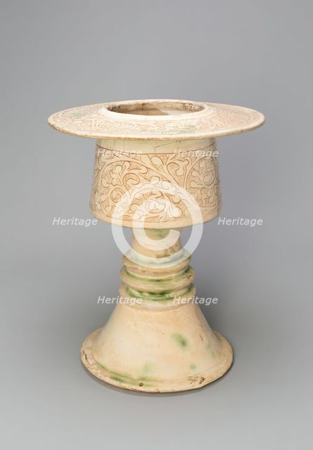 Incense Burner with Chrysanthemum and Knobbed Scrolls, Northern Song dynasty, 11th century. Creator: Unknown.