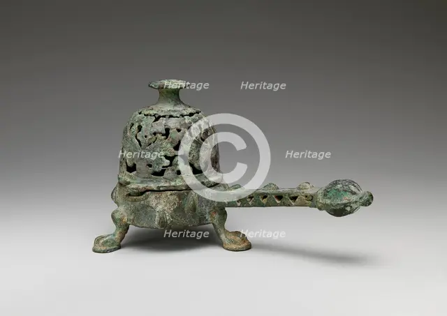 Incense Burner with Domed Cover, Iran, 8th-9th century. Creator: Unknown.