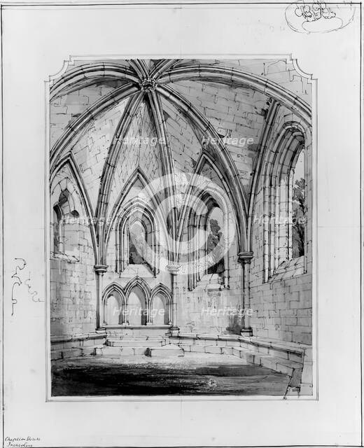 Inchcolm near Edinburgh - The Chapter House, 1856. Creator: Robert William Billings.