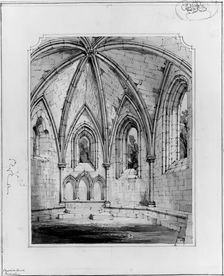 Inchcolm near Edinburgh - The Chapter House, 1856. Creator: Robert William Billings