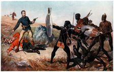 Incident at the Battle of Isandlwana, Anglo-Zulu War, 22 January 1879. Artist: Charles Edwin Fripp