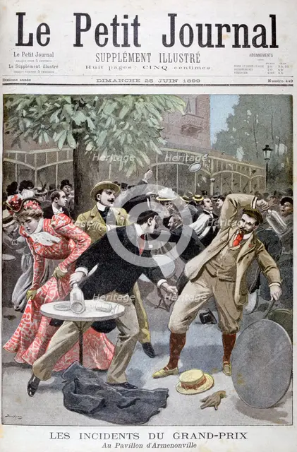 Incident at the Grand-Prix, Pavillion d'Armenonville, France, 1899.  Artist: Eugene Damblans