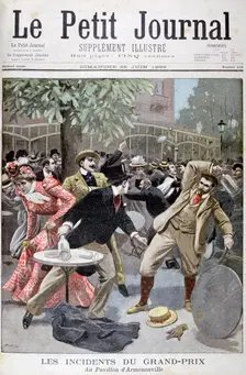 Incident at the Grand-Prix, Pavillion d'Armenonville, France, 1899. Artist: Eugene Damblans