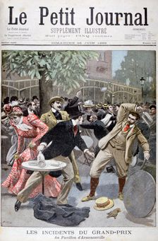 Incident at the Grand-Prix, Pavillion d'Armenonville, France, 1899. Artist: Eugene Damblans