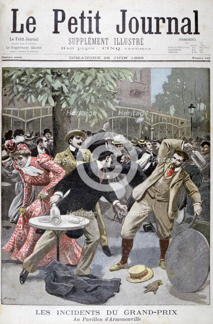 Incident at the Grand-Prix, Pavillion d'Armenonville, France, 1899.  Artist: Eugene Damblans