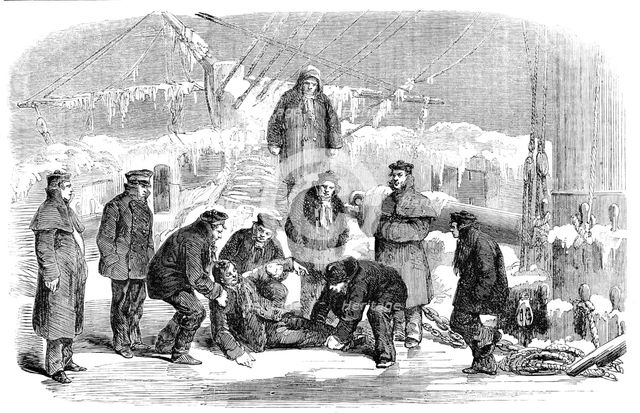 Incident on board "The Cruiser", in the Gulf of Riga, 1856.  Creator: Unknown.