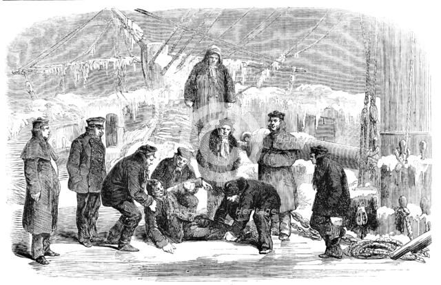 Incident on board "The Cruiser", in the Gulf of Riga, 1856.  Creator: Unknown.